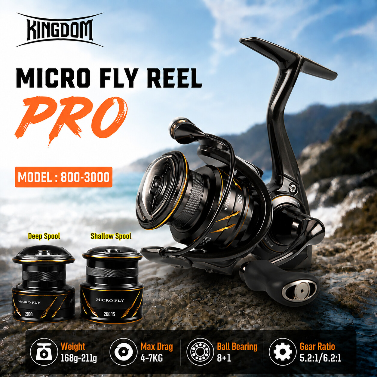 Shimano Reel Stradic - Kingdom Micro Fly Pro Fishing Spinning
