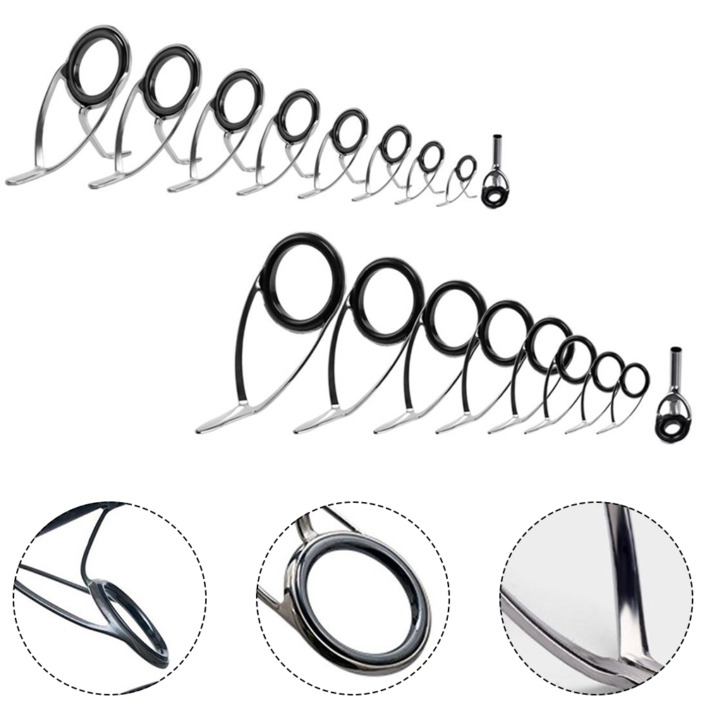 9 Pcs Fishing Rod  Guide Ceram - Fishing Rod Guide Replacement review and price